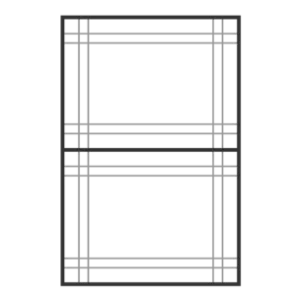 Double Prairie By Sash window grid pattern